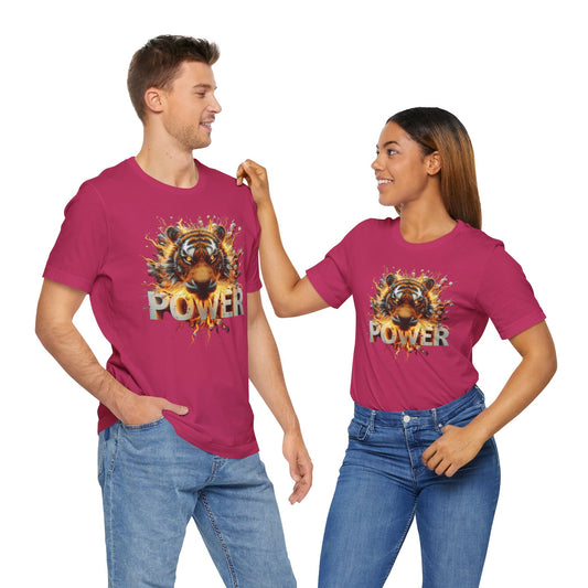 Fierce Tiger Power Unisex T-Shirt (Light Colors) : Unleash the Animal Within You;