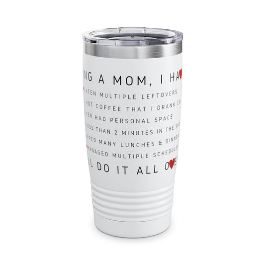 White Ringneck Tumbler for Moms: One-of-a-kind Mothers Day Gift