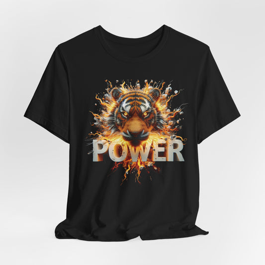 Fierce Tiger Power Unisex T-Shirt (Dark Colors) : Unleash the Animal Within You;